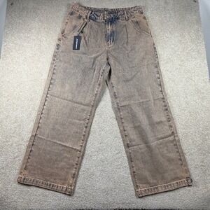 Cold Culture Sand Wash Wide Leg Baggy Jeans Mens Large New With Tags Streetwear
